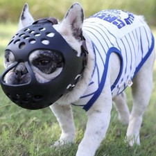 Short Snout Dog Muzzles,Soft Silicone Adjustable Breathable