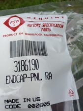 Juego de 2 tapas de extremo Whirlpool Range 3186190 piezas originales OEM nuevas selladas