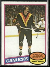 1980-81 O-Pee-Chee Harold Snepsts #312 Vancouver Canucks
