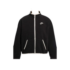 Nike Sportswear Club Fleece Loose Fit Track Jacket Black Grey Women