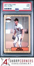 1987 O-PEE-CHEE #361 WILL CLARK RC GIANTS PSA 9
