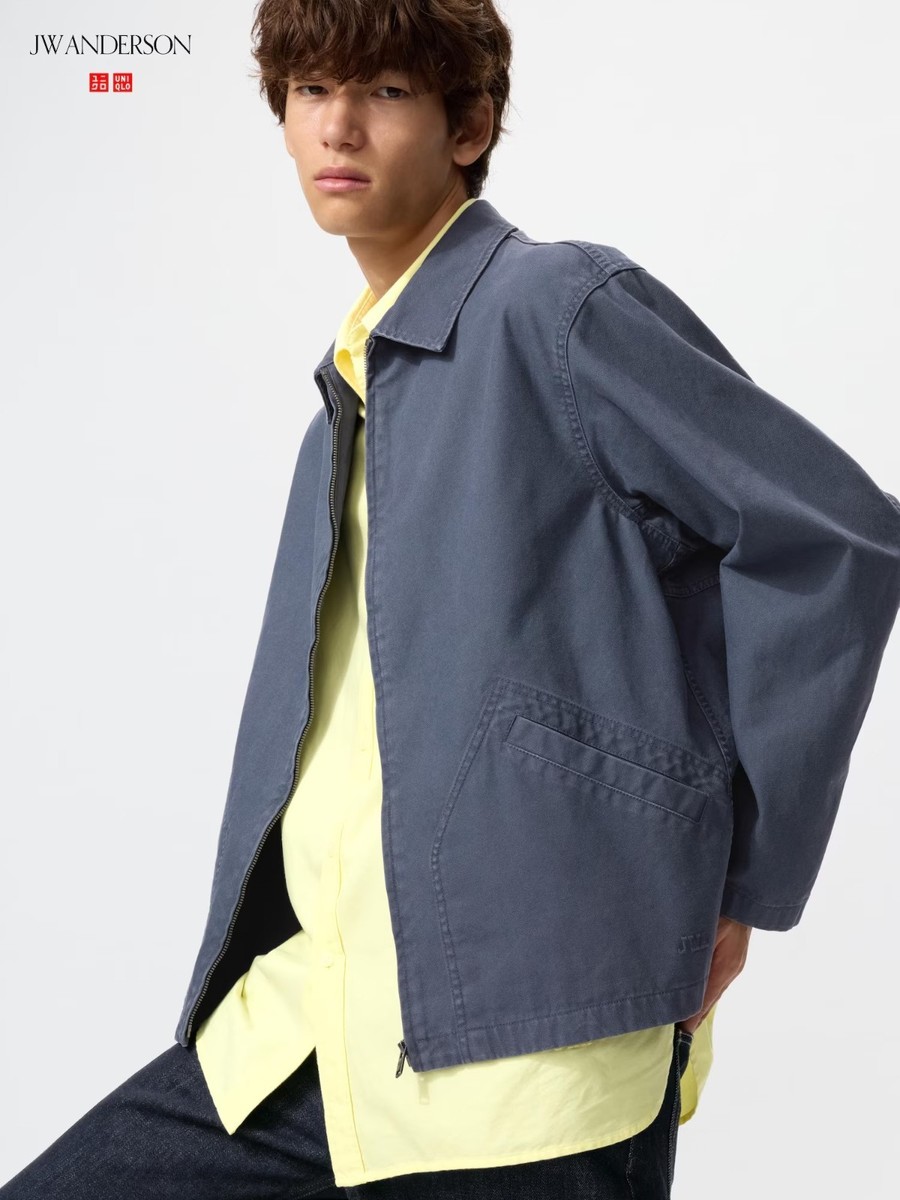 UNIQLO JW ANDERSON Zip-Up Blouson S-4XL Pink Beige Olive Blue Men