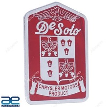 Bonnet Monogram / Badge Steel Made Red Color For DE Soto Cars NEW