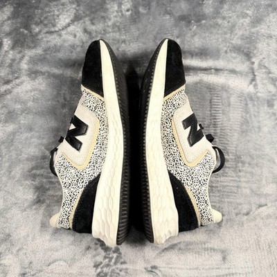 New Balance X-70 Shoes Womens Size 9 White Suede Animal Print