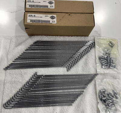 Harley Davidson Front Chrome 21'' Spoke and nipple kit 40759-05 40760-05