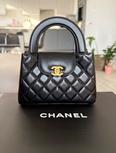 Chanel Small Kelly Shopper Black Calfskin Gold Hardware