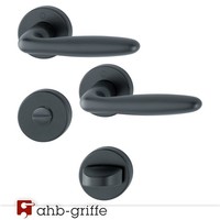 Hoppe TüRgriff Verona Rosette Schwarz Matt Wc TüRdrüCker TüRbeschlag TüRklinke