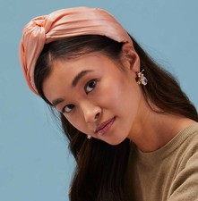 NWT 85 Lele Sadoughi Grapefruit Greta Pleated Headband