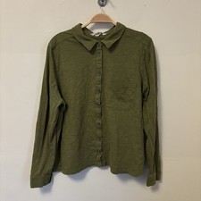 Boden Button Down Casual Shirt 100 Cotton Collared US 16-18 Green