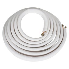 White 1/4" - 3/8" Dia. 25 Feet Install Kit For Mini Split Heat Pump Systems