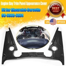 Carbon Fiber Look Engine Bay Trim For 2020-24 Corvette C8 Panel Appearance Cover