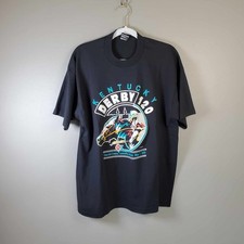 Vintage 90 s Kentucky Derby T Shirt Single Stitch Churchill Downs KY XL USA 1993