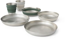 US Stock Sea to Summit Detour Stainless-Steel Collapsible Dinnerware Set - 6 Pi