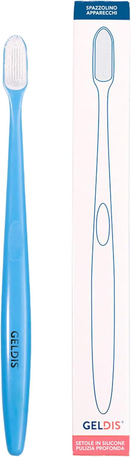 Brosse prothèse dentaire en silicone anti-rayures avec poils souples spéciaux