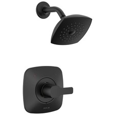 Delta Modern 14 Series Shower Faucet Set, Matte Black Head