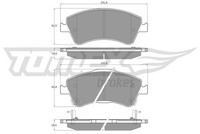 Tomex Brakes Bremsbelagsatz, Scheibenbremse TX 16-30 FüR Toyota