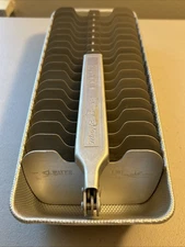 Vintage Magic Touch Ice Slice Aluminum Ice Cube Tray 38 Slots Cubes Chips 11.25"