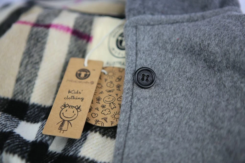 Capelet de lana merino pura + bolsa de transporte de lana para niños pequeños, diseño clásico de línea A Foto 4 de 4