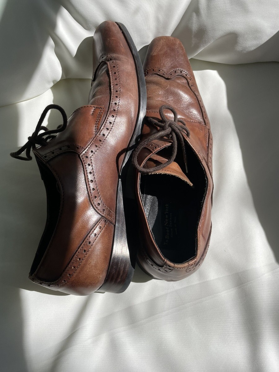 Lavorazione Artigiana Mens Brown Leather Lace Up Brogue Dress Shoes Size 11 Lavorazione Artigiana Mens Brown Leather Lace Up Brogue  main image 2