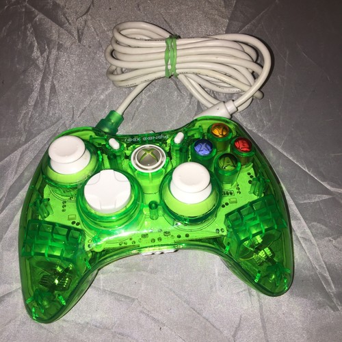 Rock Candy Xbox 360 Controller Green wired PL-3760 gaming colorful paddle video - Picture 1 of 3