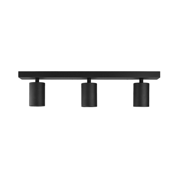 Plafonnier 3 spots noir GU10 aluminium orientable BETA-U2