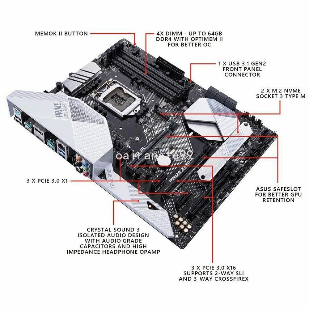 ASUS PRIME Z390-A Series LGA 1151 ATX DDR4 DIMM HDMI Motherboard