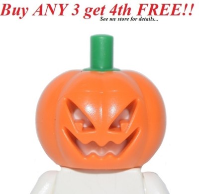  NEW Lego Minifig Pumpkin Head Halloween w/ green stem minifigure 