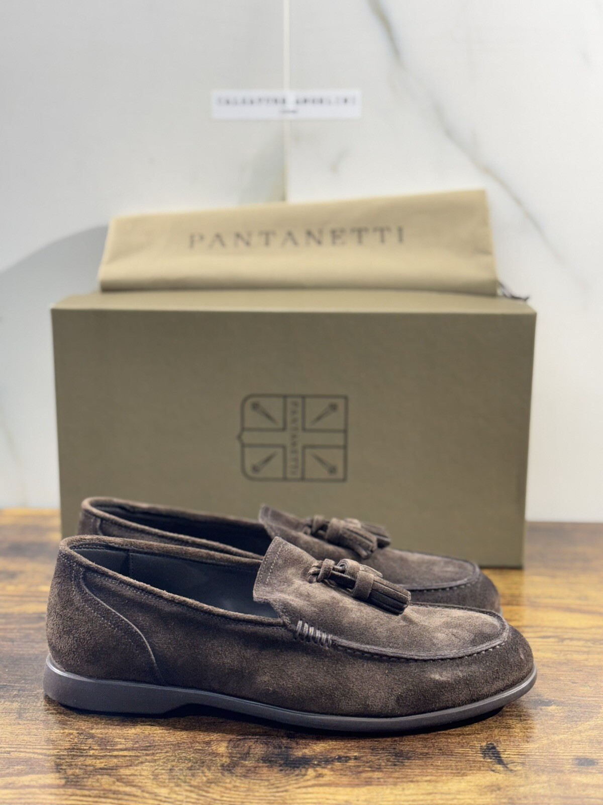 Pantanetti Mocasines Hombre Borlas Lujo Hecho a Mano Pantanetti Men Zapatos 42