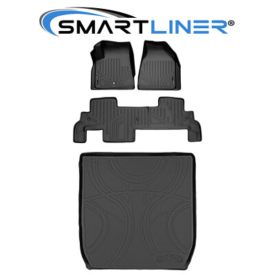 SMARTLINER Floor Mats Cargo Liner Set TPE 2018-2025 Traverse Enclave Bench