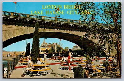 Lake Havasu City AZ~International Village~London Bridge~c60s-70s UNUSED Postcard