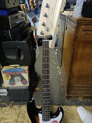 new model SATIN FINISH SQUIER by Fender guitar- new LUTHIER SET UP w/extras BASS