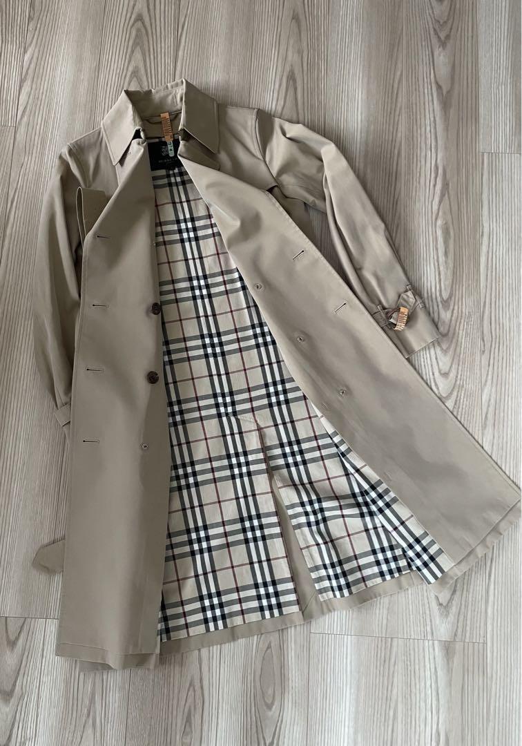 Burberry Beige Classic Trench Coat 36 With Check Liner