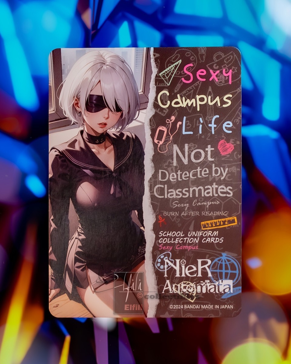 YoRHa Type 2B NieR:Automata Custom Gold Flash Holo Foil Card Anime