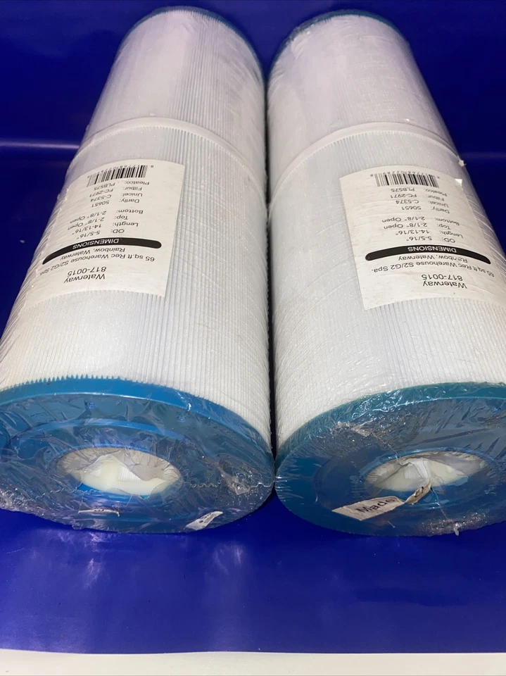 (2) Waterway 817-0015 5.31" x 14.69" 65 Sq. Ft. Filter Cartridges SEALED - Image 4 of 4