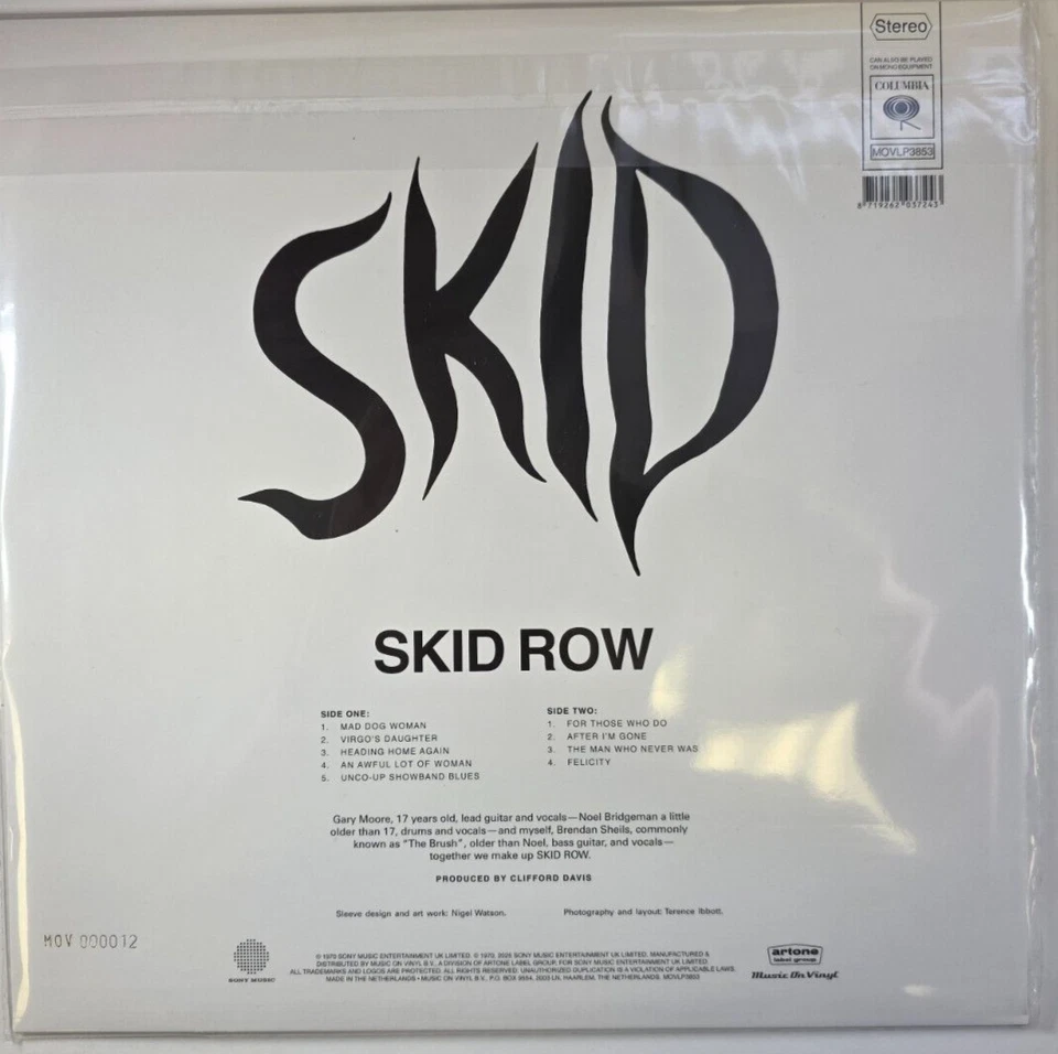 Skid Row feat Gary Moore Skid LP Album vinyl record limited white numbered 180g - Image 4 of 4