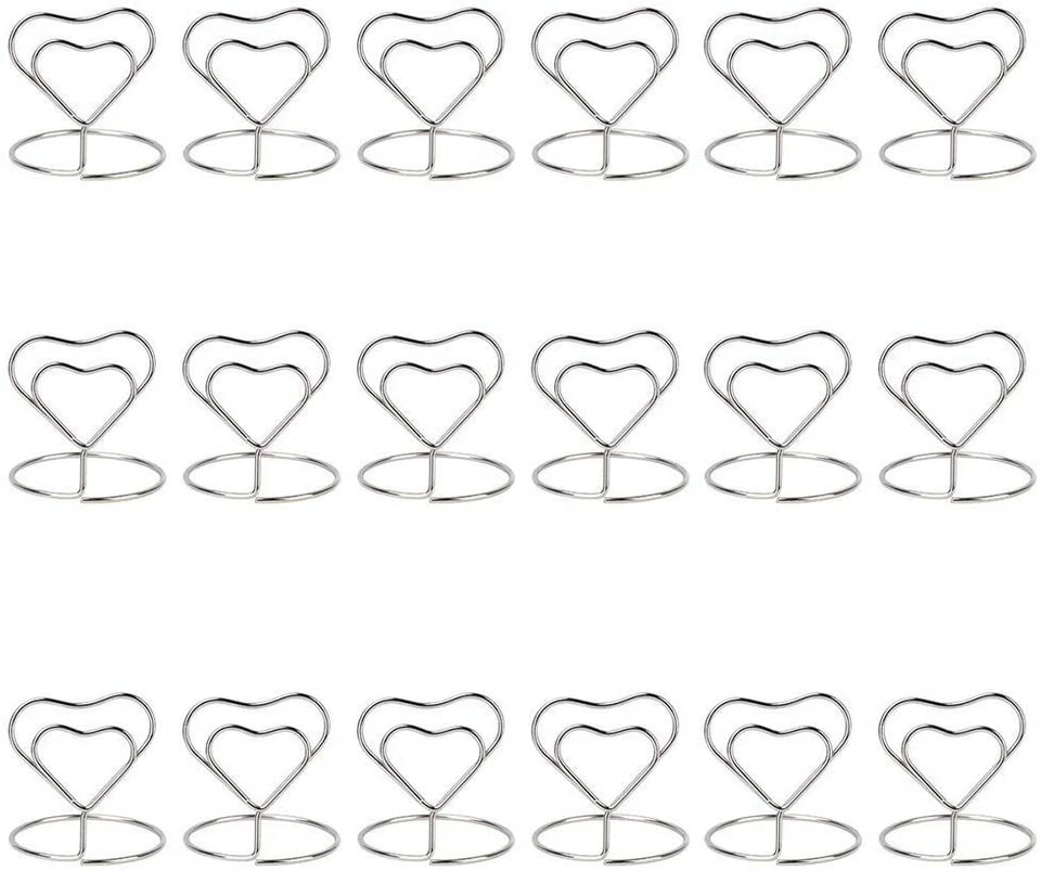 20pcs Metal Table Card Holder Stand Number Place Name Menu Party Wedding Decor - Image 3 of 4