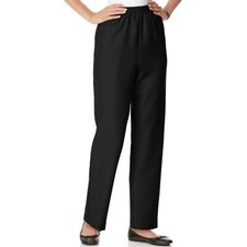 NWT Womens Regular 12 12x31 Alfred Dunner Classics Black Pull On Stretch Pant NE