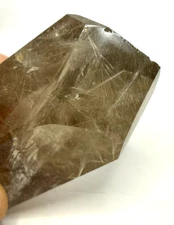 Light Smoky Quartz Freeform with Silver Rutile 67g