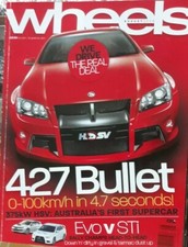 WHEELS CAR MAGAZINE Aug. 2008 * 427 Bullet - Australia's first Supercar  *