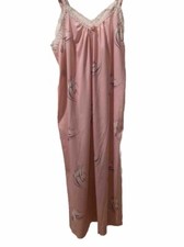 Vtg Odyssey by Avon Pink Blue Lingerie Night Gown Negligee Size Petite Small