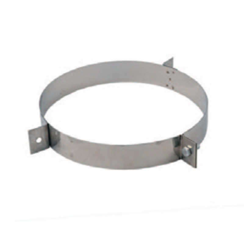 Collier de cheminée en acier inoxydable pour éliminer le jeu des grands conduits