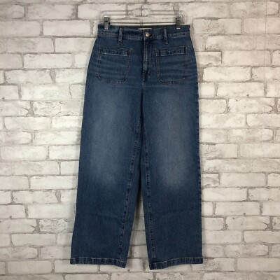 MADEWELL NEW Emmett Wide-Leg Full Length Jean: Patch Pocket Edition W 28 N0605