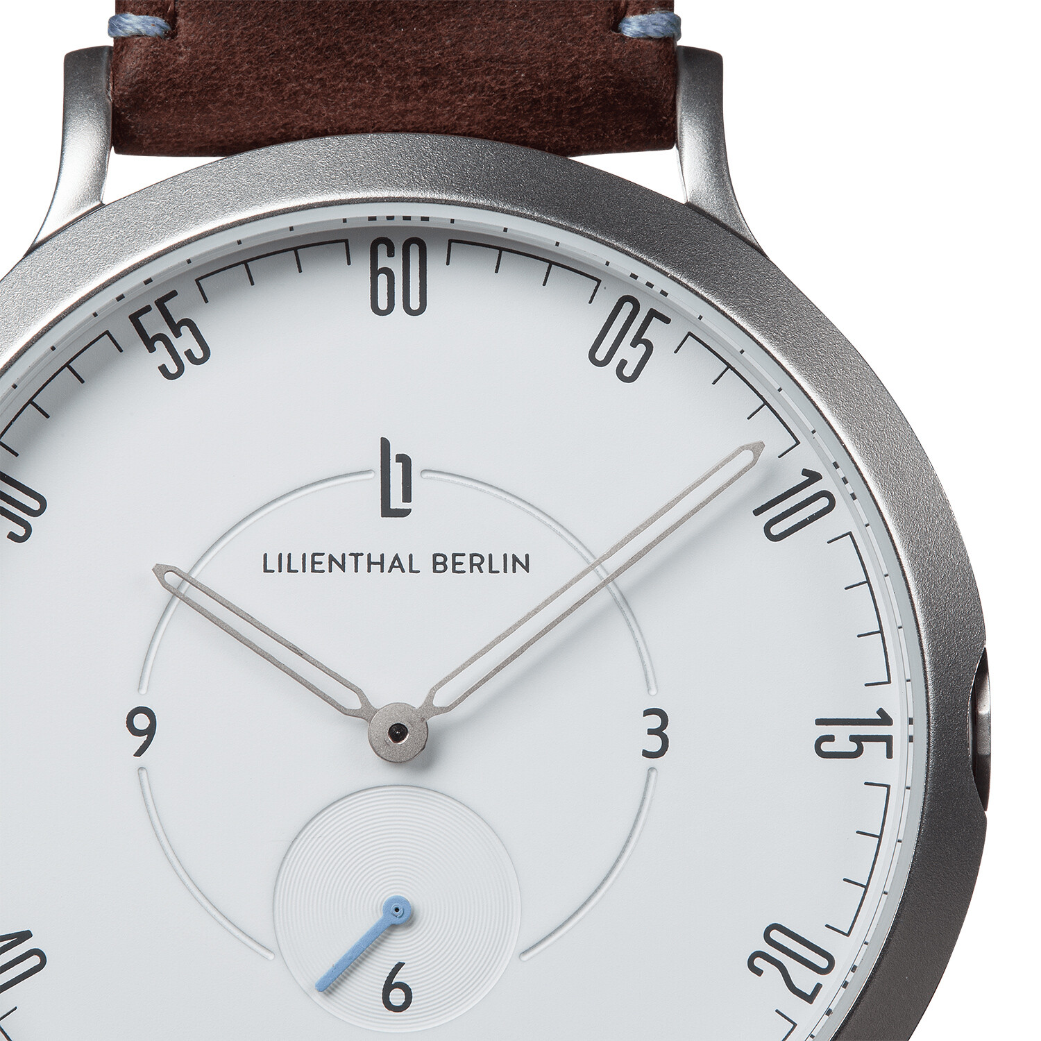 Lilienthal Berlin Uhr Lilienthal 1 Zifferblatt Weiß Leder Braun B