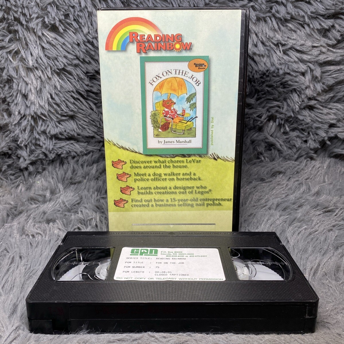 Reading Rainbow: Fox On The Job VHS Tape LeVar Burton PBS