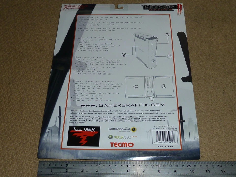 MICROSOFT XBOX 360 ORIGINAL NINJA GAIDEN 2 CONSOLE SKIN BRAND NEW! GAMER GRAFFIX - Image 2 of 2