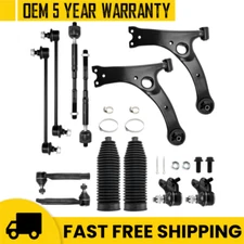 12Pcs Lower Control Arm Ball Joint Tie Rod Suspension Kit For 2003-2008 Corolla