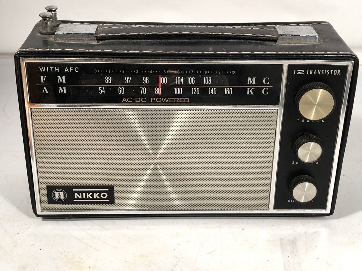 Nikko Model NR-1221 Vintage 12 Transistor AM FM Rado For Nikko Model NR-1221 Vintage 12 Transistor AM FM Rado For