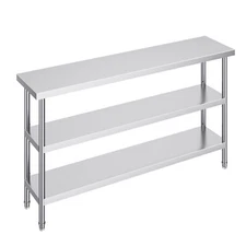 Uimoso Stainless Steel Work Table for Commercial Kitchens, 14"x60"