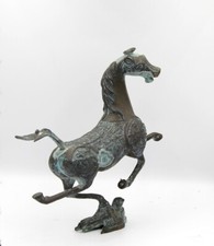 Old Chinese Bronze Ware Dynasty Flying Horse Statue - Ma Tiao Feiyan Horse