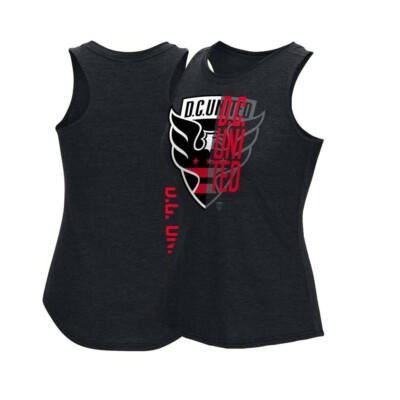 D.C. United MLS Adidas Women's ''Logo Split'' Team Logo Black Nepped Tank Top